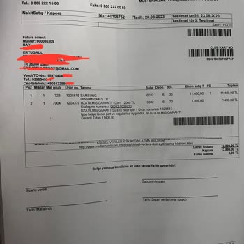 Media Markt Faturasını Kestikleri Ürünü Teslim Edemeyeceklerini Söylüyorlar