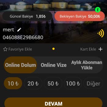BURULAŞ Bursa Kart Bekleyen Bakiye