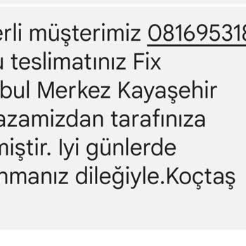 Koçtaş Asılsız Sipariş Numarası Ve Kayıp Siparişim
