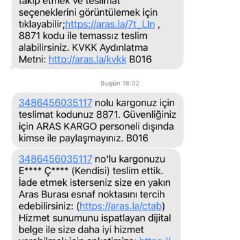 Aras Kargo Arar Kargo Kodu Almadan Kargomu Başkasına Teslim Etti