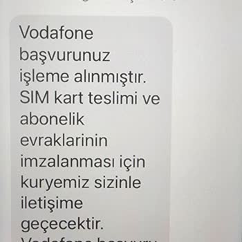 Vodafone Sim Kart Tesliminde Kurye Hizmeti