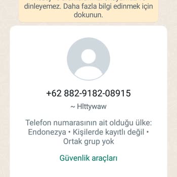WhatsApp Üzerinden Yurt Dışı Tanımadığım Numaralardan Mesaj Atılması.