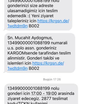 Kargomsende Teslim Edilmeyen Kargo!