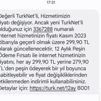 TurkNet İnternet Arızası İçin Verilen Süre