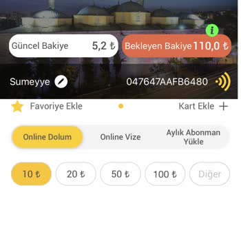 BURULAŞ Bukart Dolum, Kartınızda Bakiye Yok Uyarısı