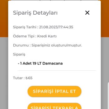 Saka Su Siparişinin Teslim Edilmemesi!