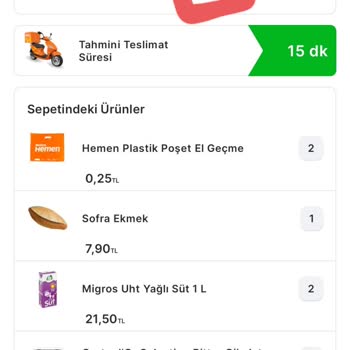 Migros Hemen Sipariş Gecikmesi
