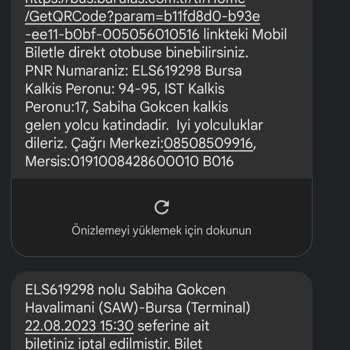 BURULAŞ İade Yapılmadı