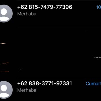 WhatsApp'dan +62 Li Şüpheli Numaraların Yazması