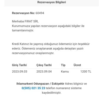 Beyoğlu Öğretmenevine Rezervasyon İptali Yapamıyorum!