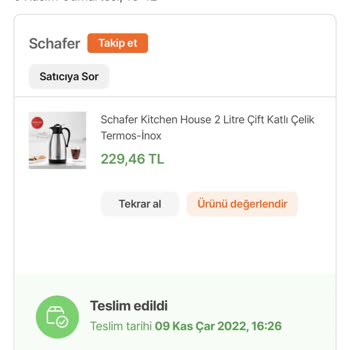 Schafer Termos Sıcak Tutma Özelliğini Kaybetti