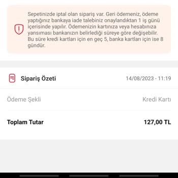 Tıkla Gelsin'den Paramı İade Etmiyor