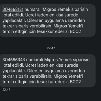 Arby's Siparişin Bekletilip İptal Edilmesi