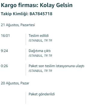 Kolay Gelsin Kargom Teslim Edildiği Görünüyor Ama Kayıp Ve Firma Yardımcı Olamadı!