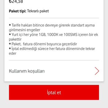 Vodafone Koruma Paketi Olmasına Rağmen Aşım Yaptı