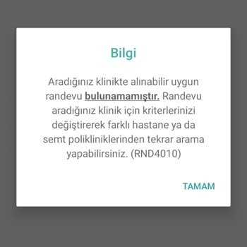 MHRS Cildiye Randevusu Bulamıyorum