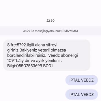 Veedz-tr.com Veedz Aboneliği İptal Edilmesi