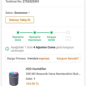 Trendyol Kargom 15 Gündür Getirmiyor
