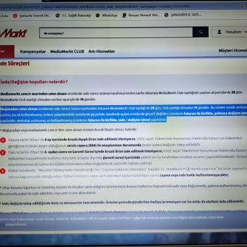 Media Markt Satın Alınan Ürünün Ayıplı Çıkması Sonrası Mağduriyet