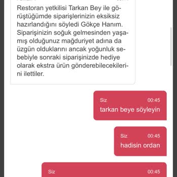 Yemek Sepeti Sipariş Hatası
