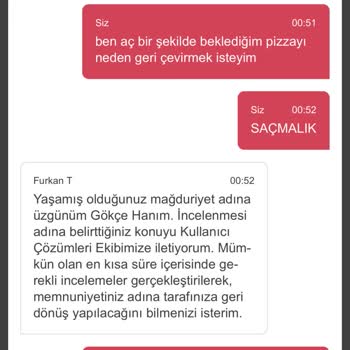 Yemek Sepeti Sipariş Hatası