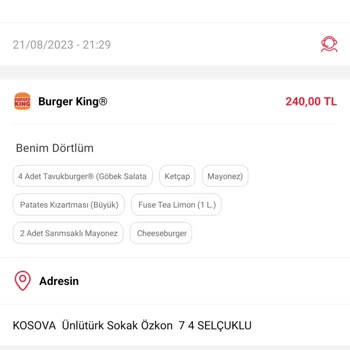 Tıkla Gelsin Müşteri Hizmetleri Ve Burger King Pişmanlığı