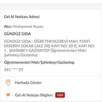 Aras Kargo Gel Al Noktasına Bırakılmayan Kargo