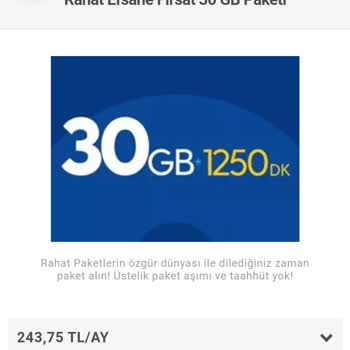 Turkcell Kesilmemiş Paket Tutarı Ödemesi İptali