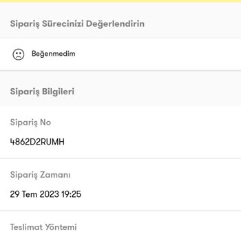 Şok Marketler Şokta Cep Uygulaması Sipariş İptali