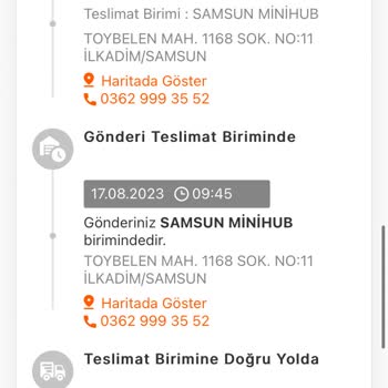 MNG Kargo Samsun Minihub Şube Kargomu Teslim Etmiyor