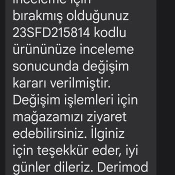 Derimod Ayakkabı Değişim Prosedürü