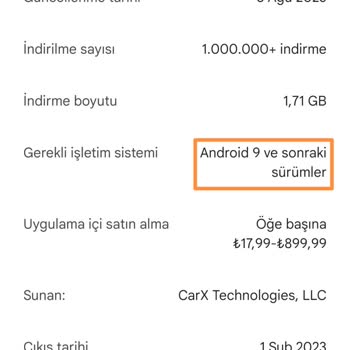 Carx Street Cihazımda Açılıyor Ama Play Storede Uyumsuz Diyor