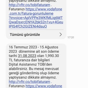 Vodafone Cayma Bedeli Tahsili