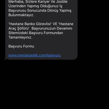 Jooble İş İlanlarından Başvurduğum Hastane Ve Vezne Görevlisi İş İlanı İle İlgili Sorun