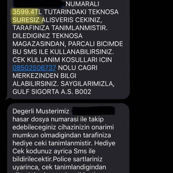 Teknosa Gulf Sigorta Kaskolu Ürünü Tamir Etmiyor Geri Dönüşüme Veriyor