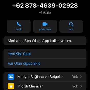 WhatsApp'ta +62 Yabancı Numaradan Gelen Şüpheli Mesaj
