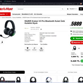 Media Markt Ürün Olmasına Rağmen Fiyattan Dolayı Değişim Yapmamaları.