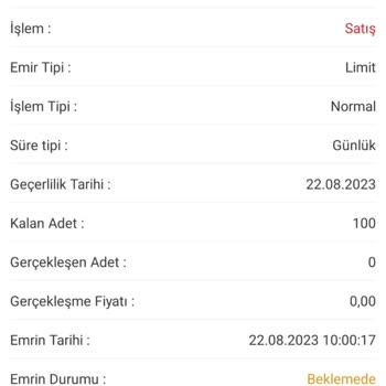 Garanti BBVA E-Trader Satış Emri Problemi