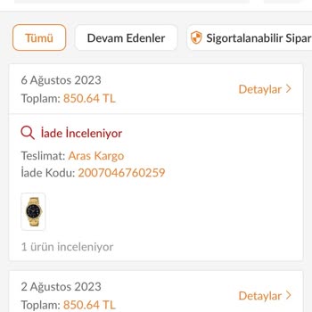 Trendyol Defolu Casio Saat Satıyor Ve İşlem Sürecini Aksatıyor