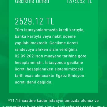 Tüvtürk Olmayan Gecikme İçin, Gecikme Ücreti Çıkarması