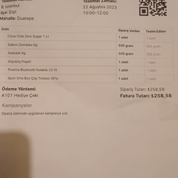 A101'den Eksik Ürün, Kaba Kurye Ve İletişim Sorunu