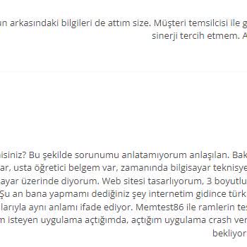 Sinerji Bilgisayar'dan Satın Aldığım RAM Bellekler Arızalı Çıktı