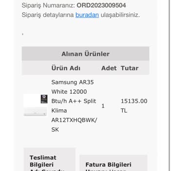 Ev Bazaar AVM Online Klima Satın Alma Sorunu