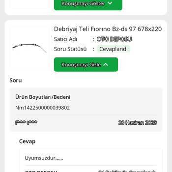 Çiçek Sepeti Aracım İçin Yanlış Debriyaj Teli Gönderildi!