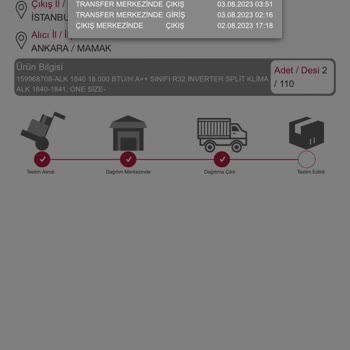 Trendyol Klima Siparişi Beklemesi