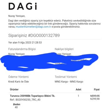 Dagi Yanlış Ürün, Geciken Para İadesi