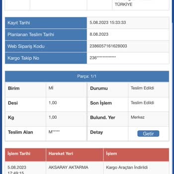 Sürat Kargo Kayıp Kargo Para İadesi