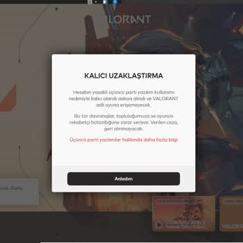Valorant 3 Part Yazılım Kalıcı Ban