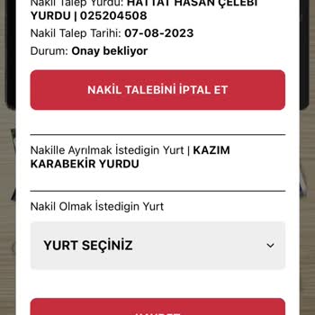 Kredi ve Yurtlar Kurumu Yurt Nakil Talebim Sonuçlanmıyor