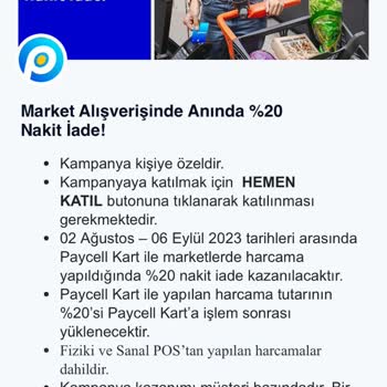 Paycell Kampanya Para İadesi